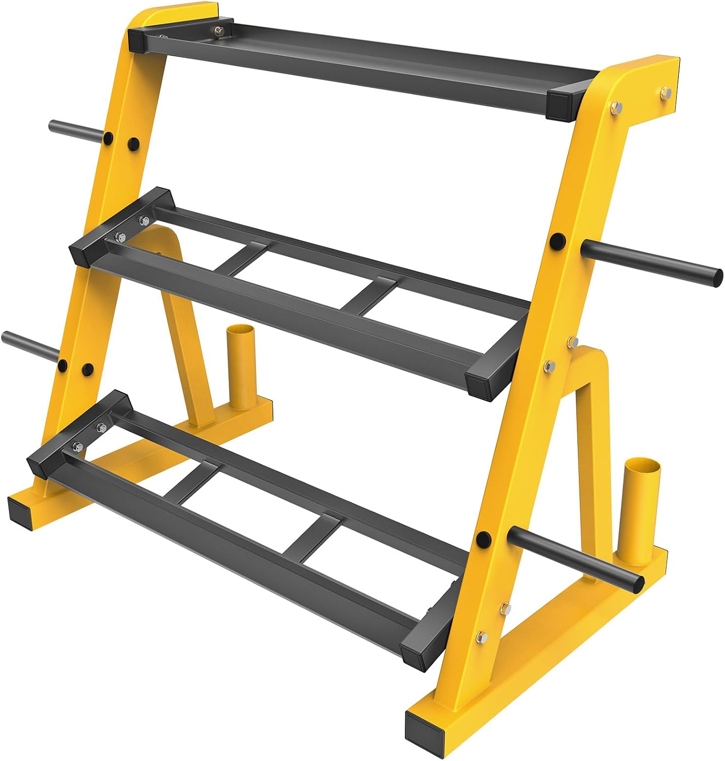 Home Gym Yellow - Многофункциональная трехуровневая стойка для гантелей и