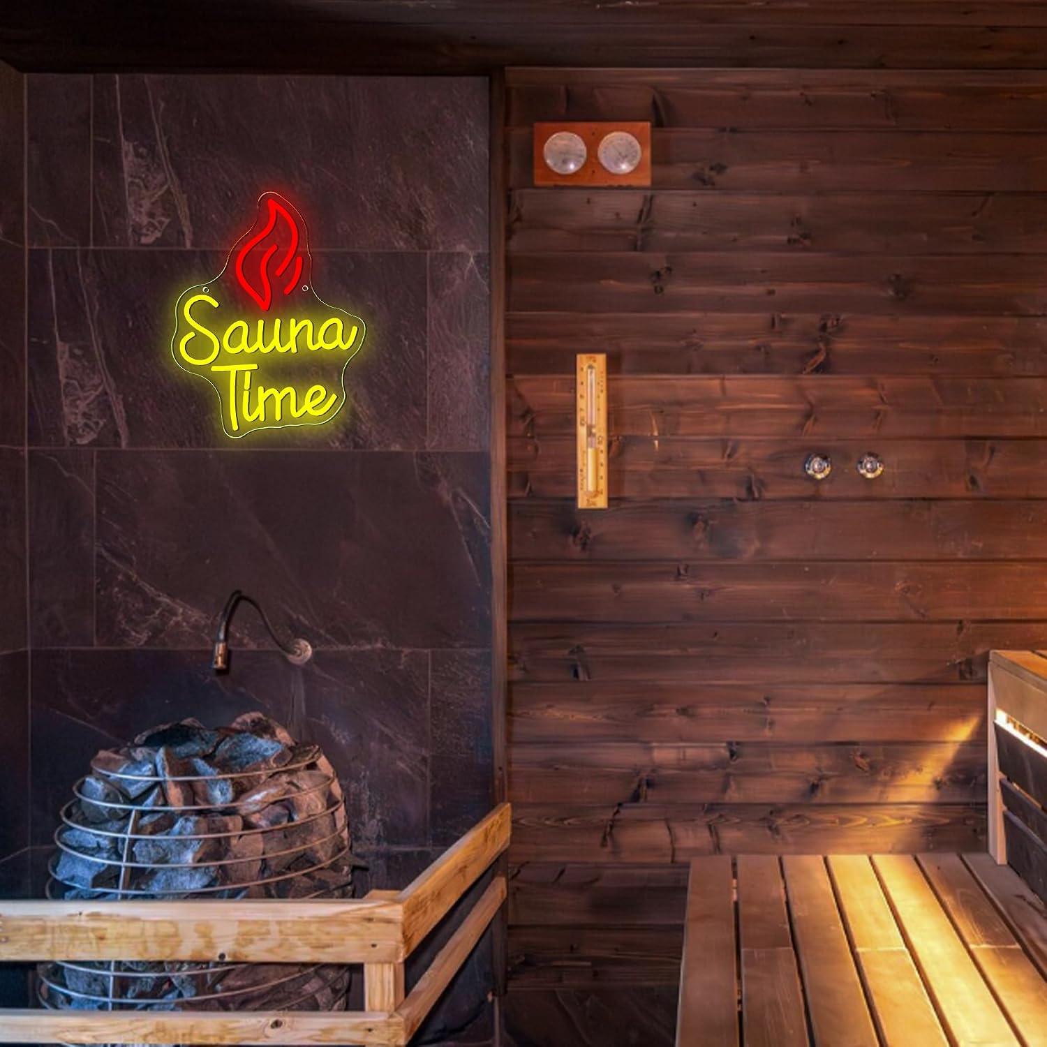 Неоновая вывеска Sauna Time с  – обзор и цена Sauna Home Gym